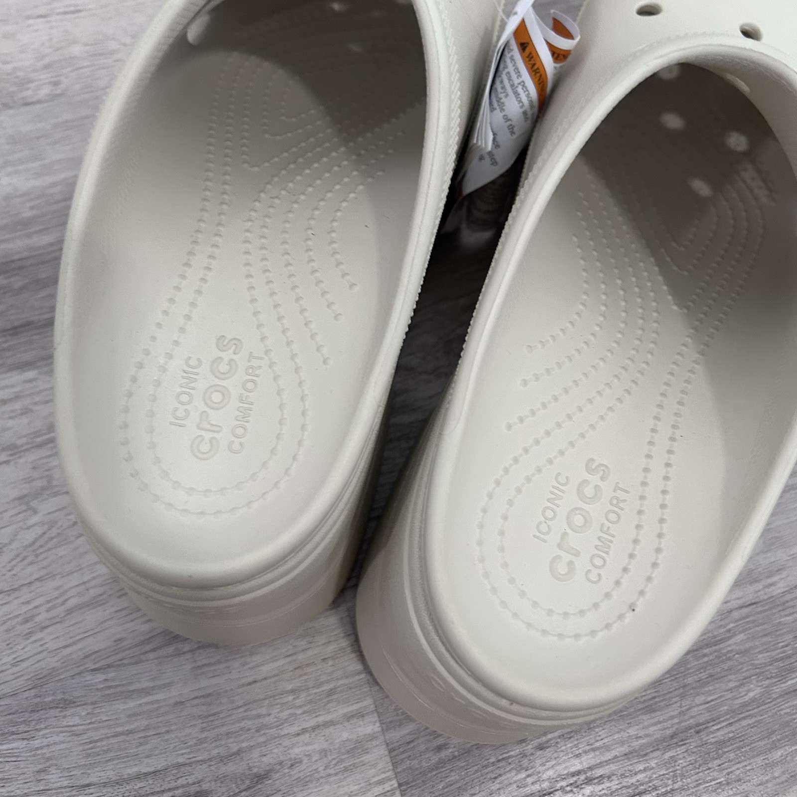 Crocs Siren Clogs Chunky Platform Heels Women 11 Bone Ivory Off White New