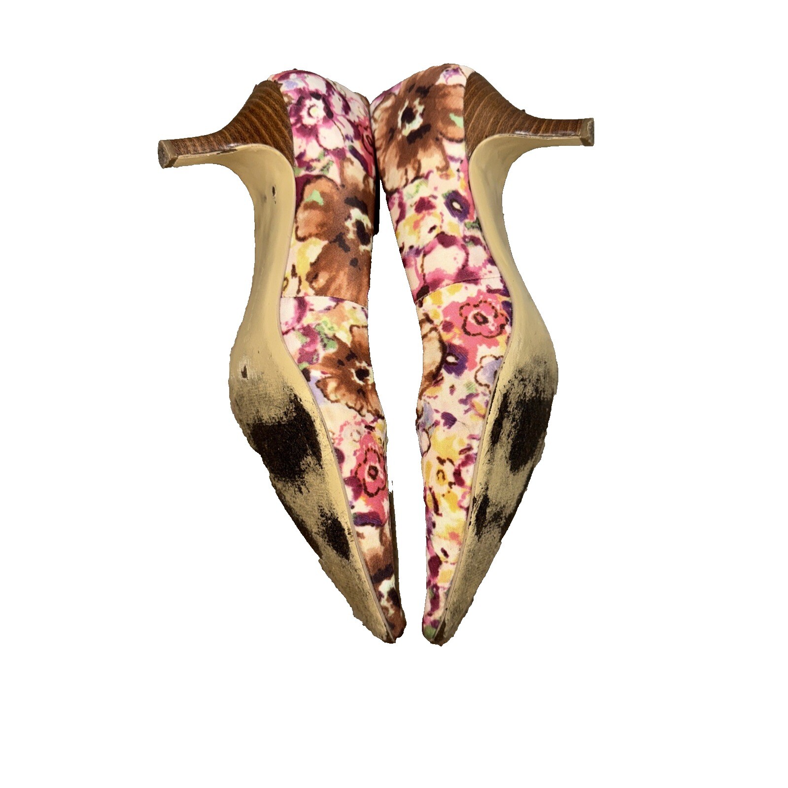Bandolino Women’s Floral Kitten Heel Pump 9.5 Whimsical Office Workwear Summer