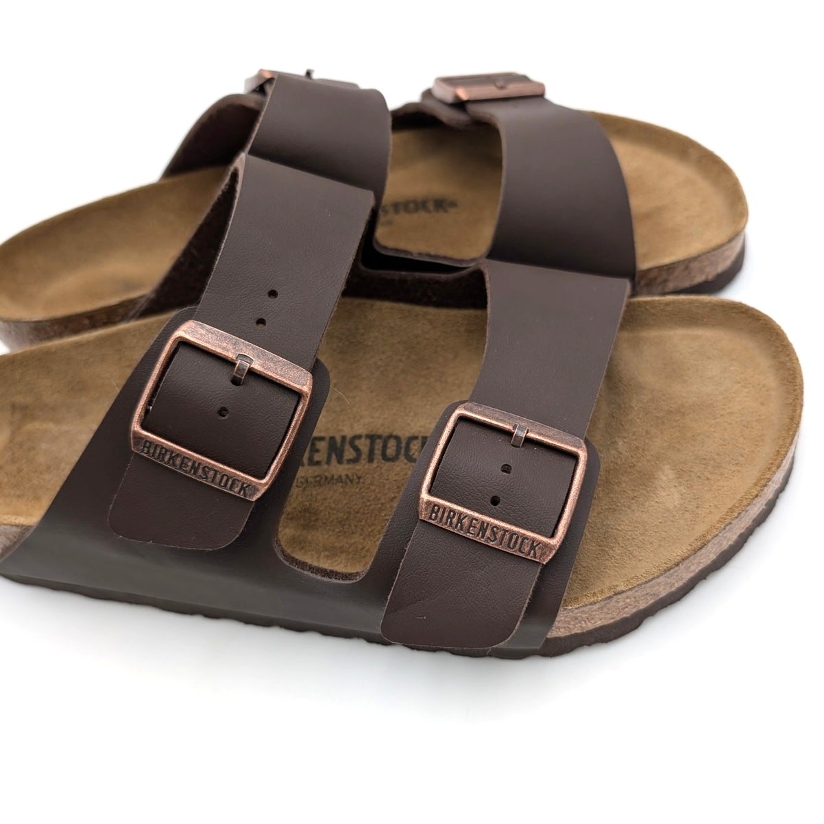 Birkenstock Arizona Birko-Flor Unisex Sandals Dark Brown Size US W10/M8 EU41