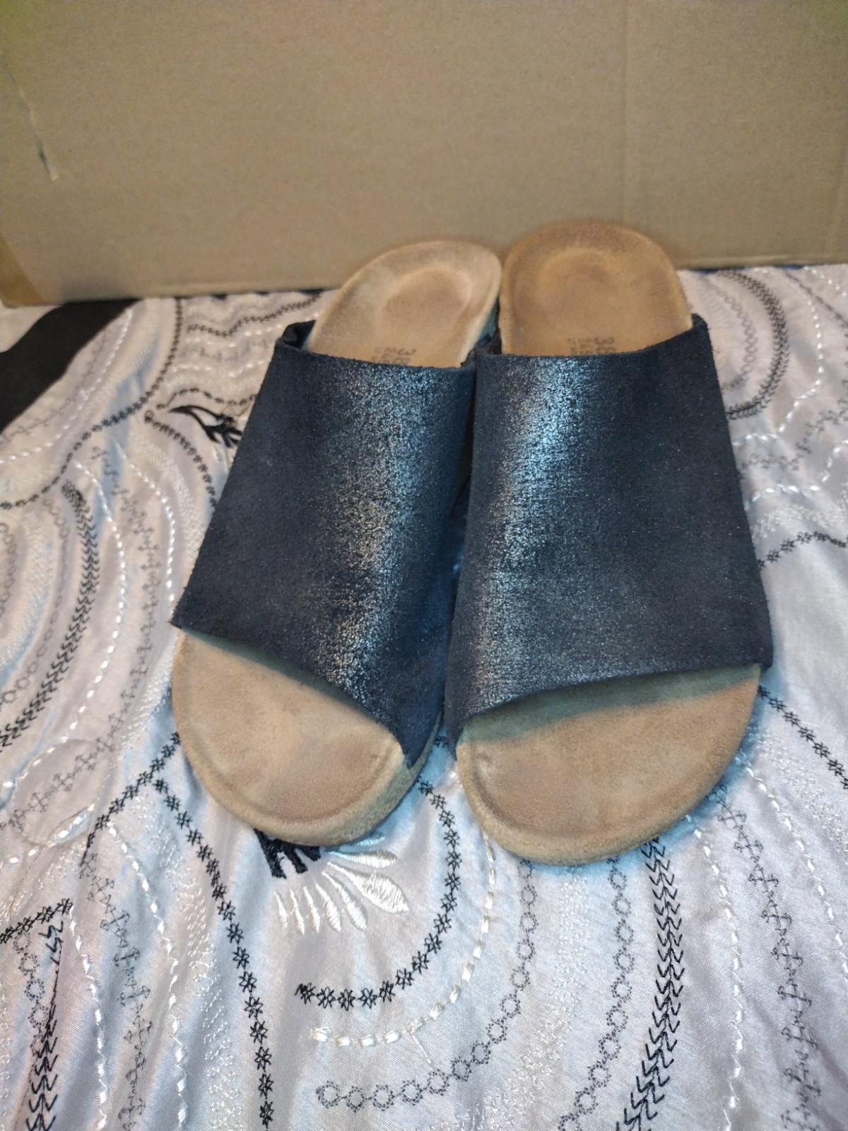 Birkenstock Papillio Namica Womens Size US 7-7 1/2 Black Wedge Slide Sandals