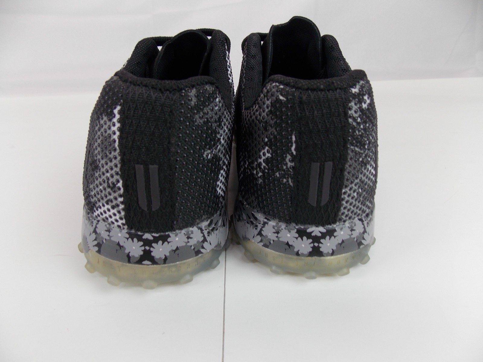 NoBull Womens Floral Trainer Shoes Black Gray White Athletic Workout SZ 7