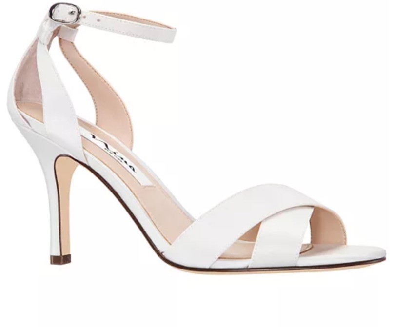 Nina Women’s Venus Crisscross Stiletto Evening Sandals Ivory Satin 6.5M