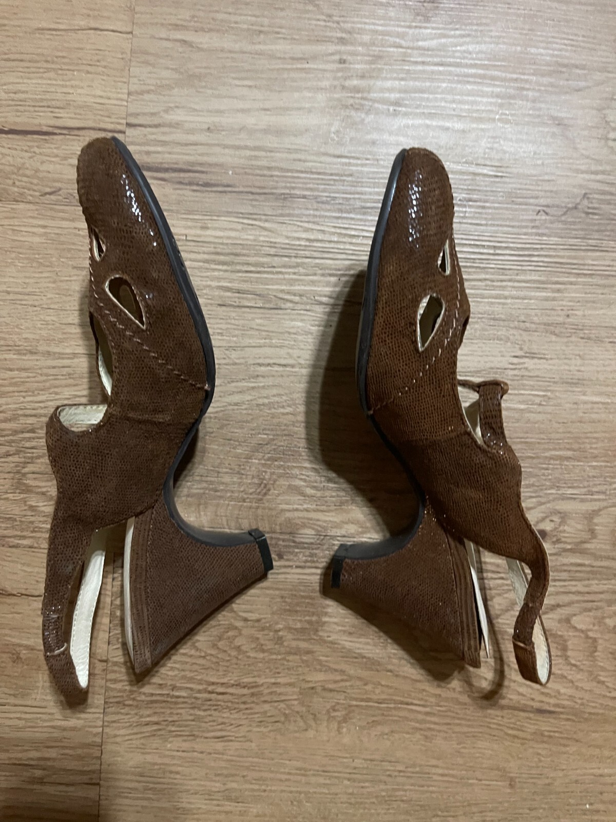 brand new Perlina slingback leather shoes in box 7.5B size and 2.75 in heels