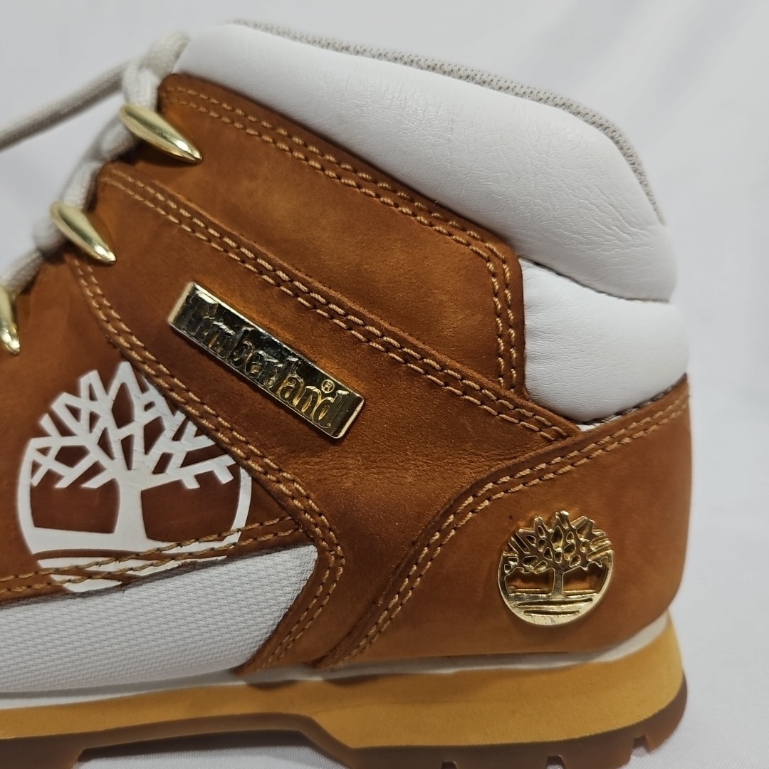 Timberland Euro Sprint Hiker Tan Hiking Boots Women 9 Gold Wheat logo 16642
