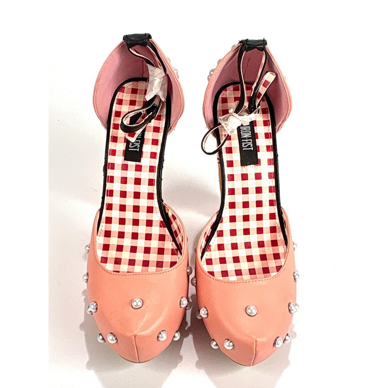 IRON FIST Pink Pearl Studded Platform Heels Womens US 8 ICE CREAM High Heel Shoe