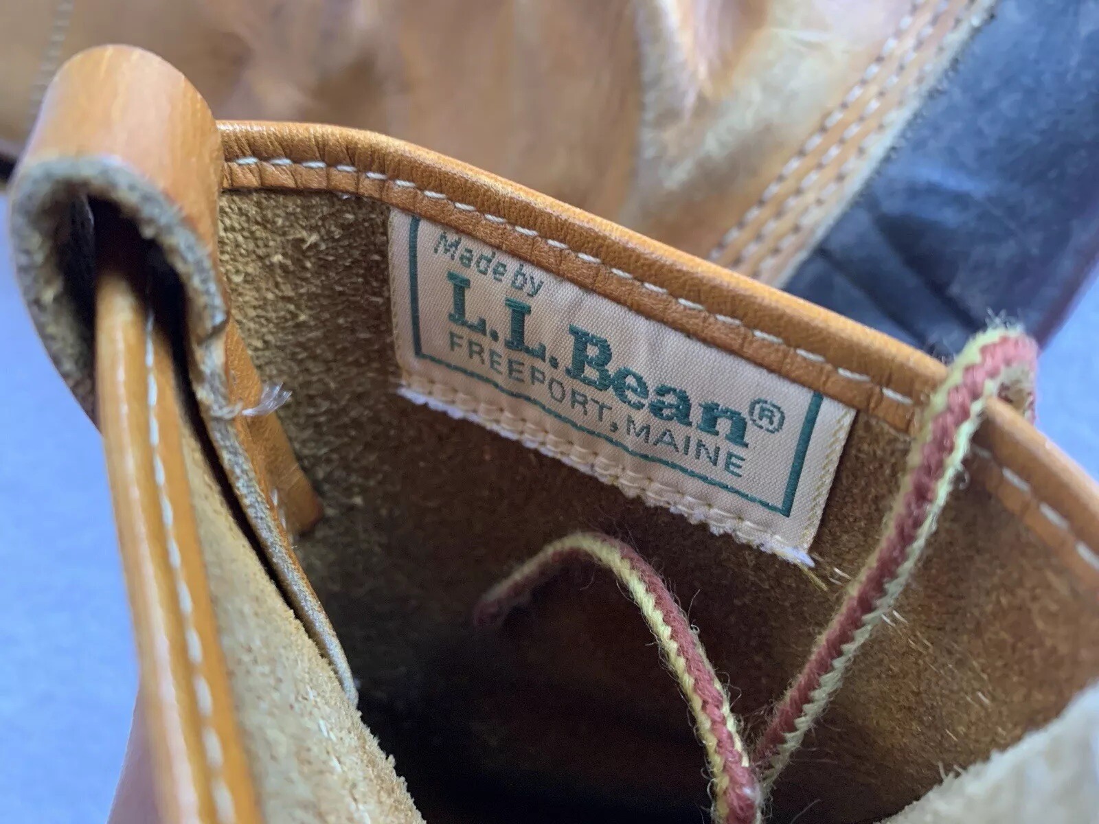 LL Bean Duck Boots Women 9M Made in USA Brown Genuine Leather Maine Hunting READ