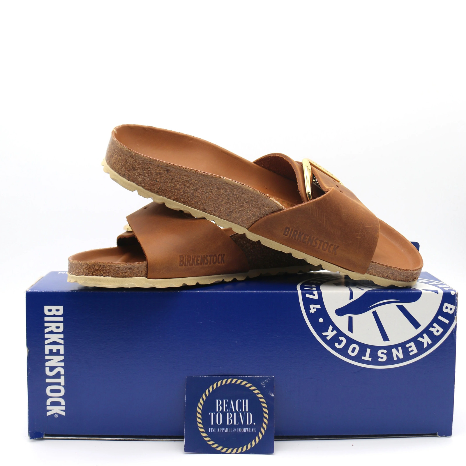 Birkenstock Madrid Big Buckle Oiled Leather Women’s Sandals – Narrow Fit