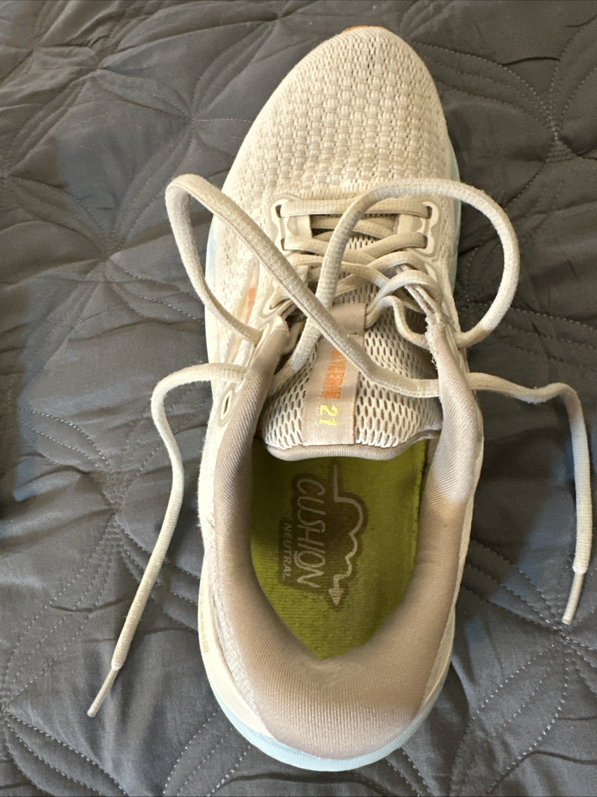 Brooks Glycerin Stealthfit GTS 21 Women 9B White Running Shoes 1204101B135