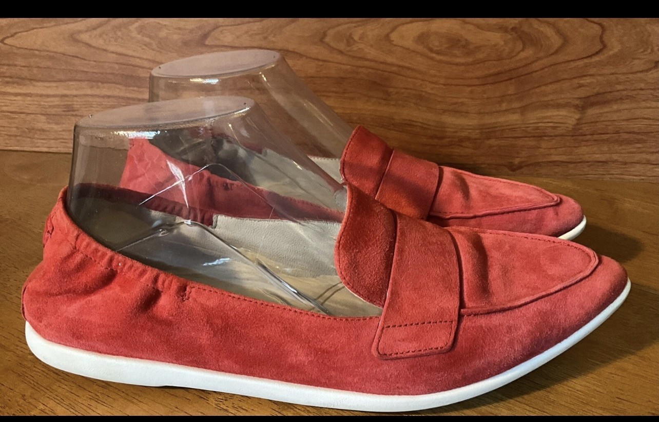 Cole Haan Women’s Grand Ambition Amador Red Suede Slip On Flats W21889 Size 7.5B