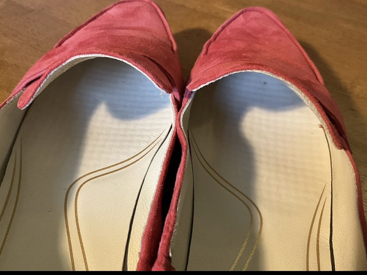 Cole Haan Women’s Grand Ambition Amador Red Suede Slip On Flats W21889 Size 7.5B