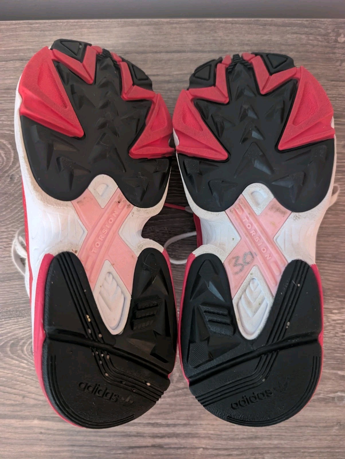 Adidas Originals Falcon Shock Red/White/Pink Women’s Sneakers Size 7