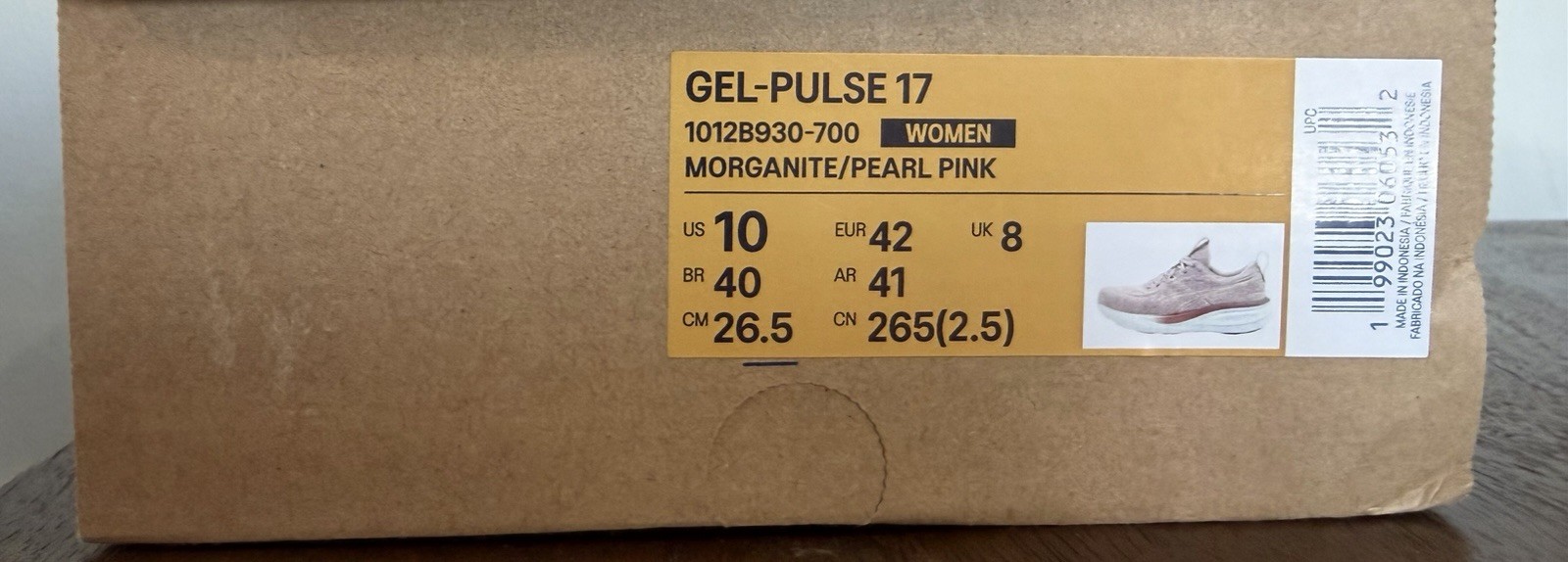 NEW ASICS GEL-PULSE 17 Morganite Pearl Pink Running Shoes Women Size 10 US