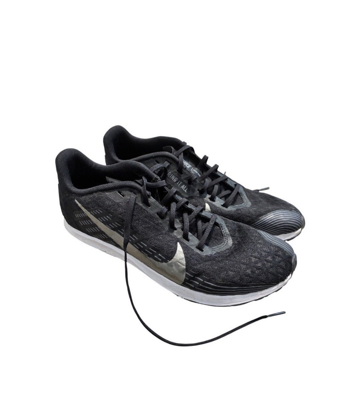 Nike Black & Holographic Silver Running Shoes Women’s Size 8