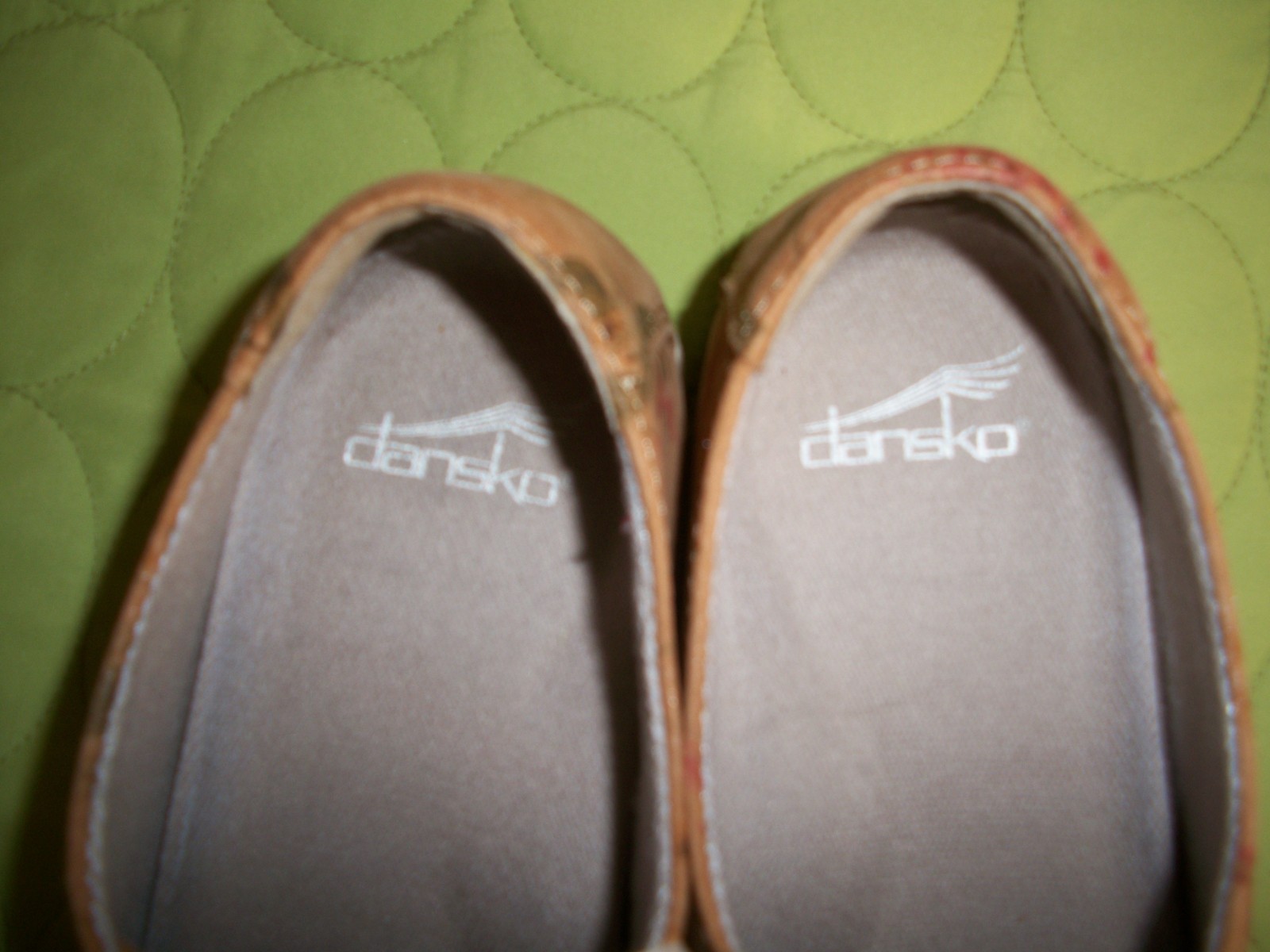 Dansko Flowered Leather Shoes