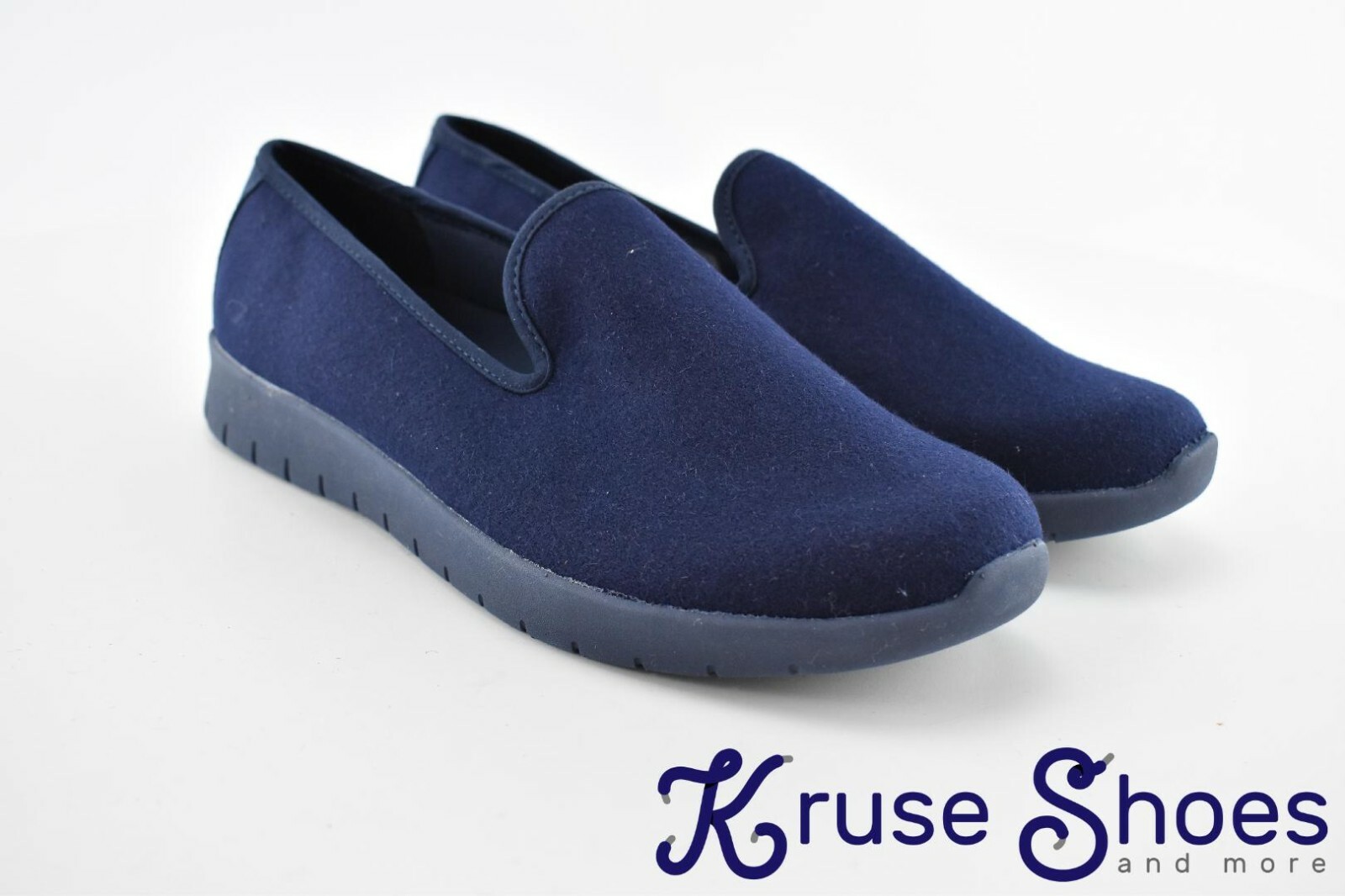 Lands End Women’s Lightweight Comfort Wool Slip On Shoes «Deep Blue» Size 9.5B
