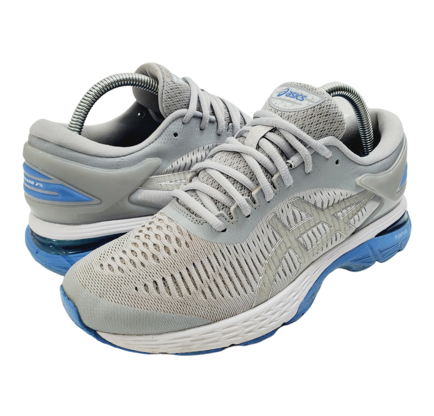 ASICS Shoes GEL KAYANO 25 Womens Size 8 Gray Blue Running Sneaker 1012A026