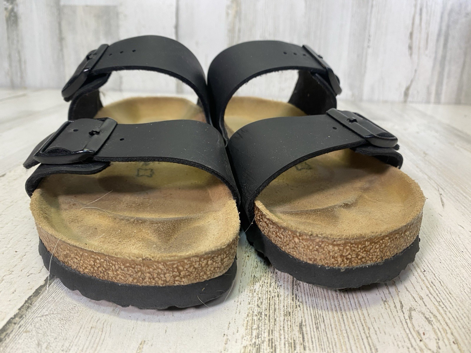 Birkenstock Arizona Black Two Strap Sandals Sz 40 Women 9 Men 7 Medium / Narrow