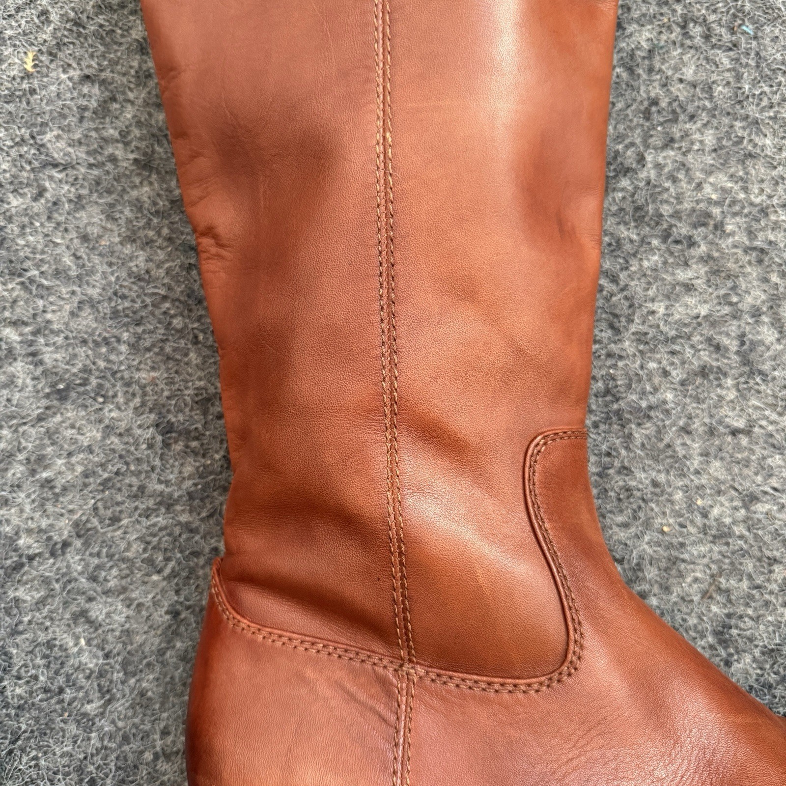 I.N.C. International Concepts Fawne Leather Tall Riding Boots Cognac Brown Sz 11