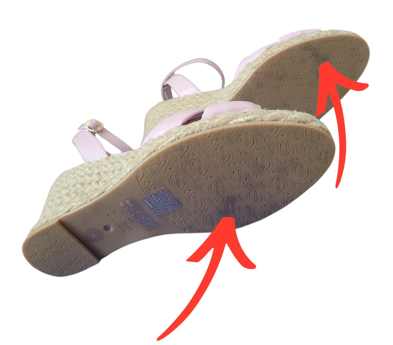 Stuart Weitzman Playa Espadrille Knot Wedge, Ballet/Natural, US 9 B