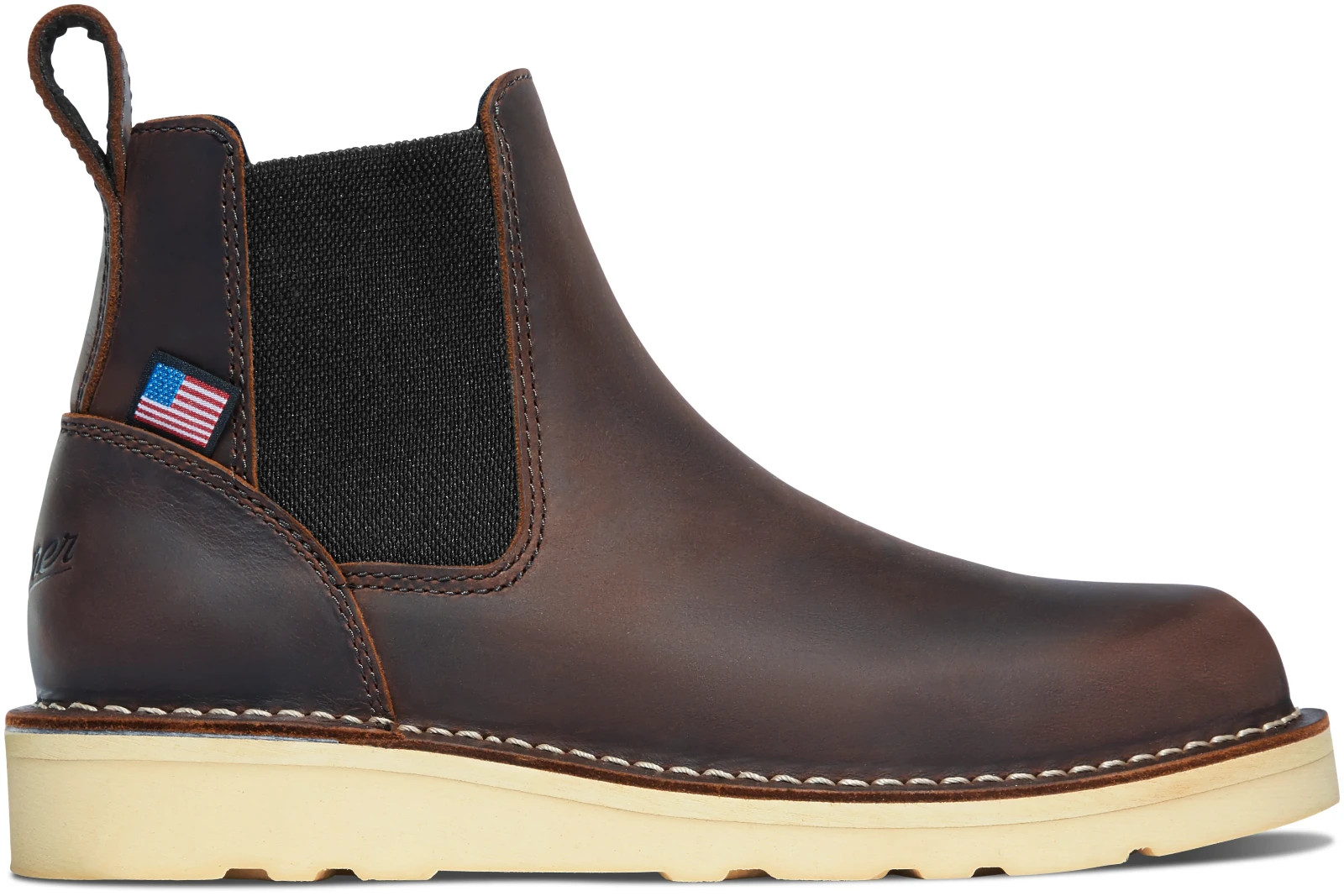 Danner Women’s M Bull Run Chelsea 5″ Brown Work Boots 15482