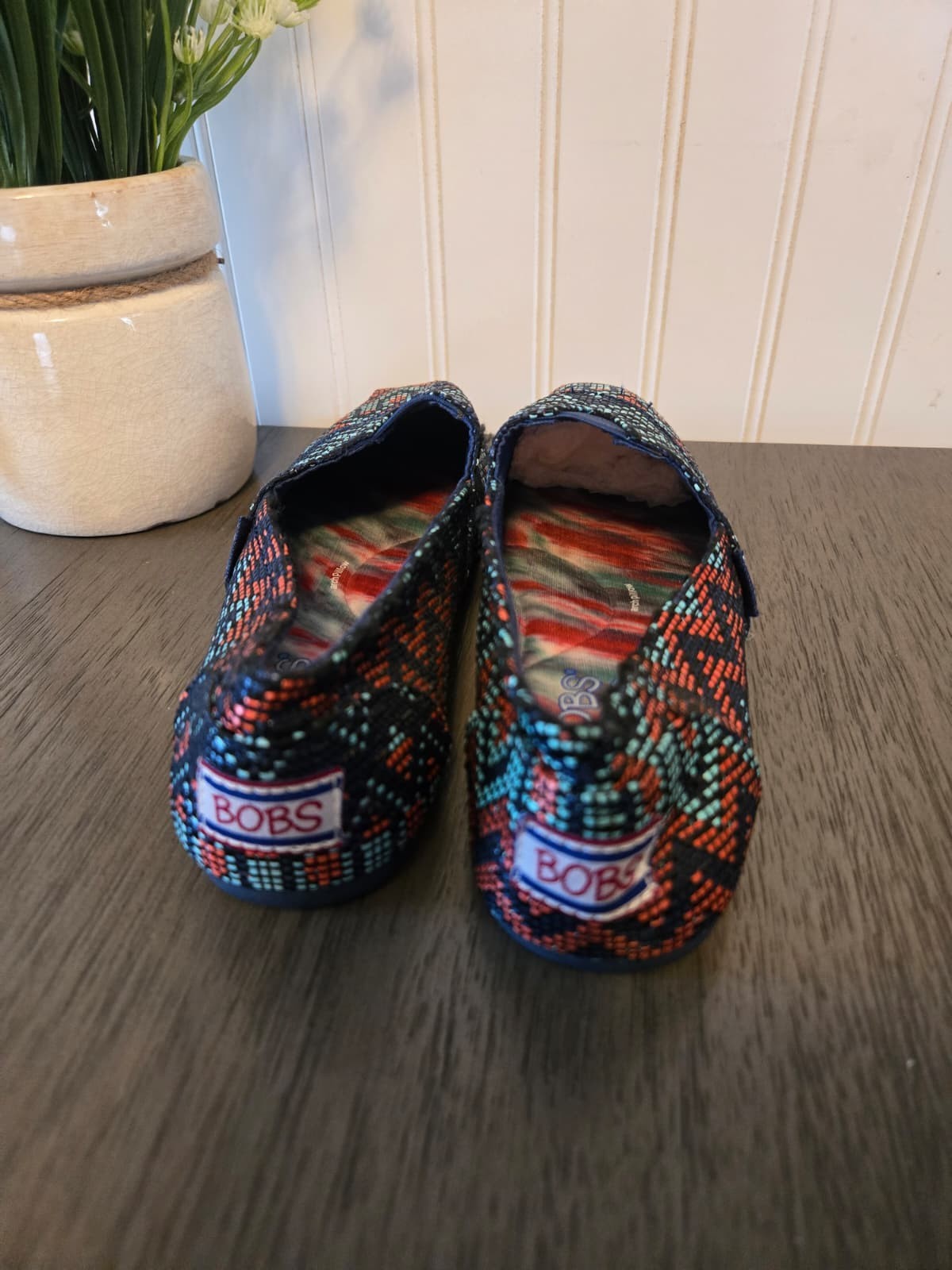 Skechers BOBS Cleo Slip On Flats Women’s Size 8M Multicolor Knit Memory Foam