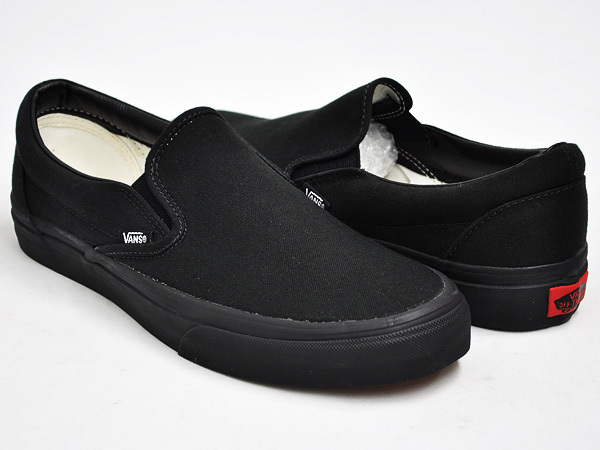 Vans Classic Slip On All Black Unisex Sneakers Canvas Shoes New
