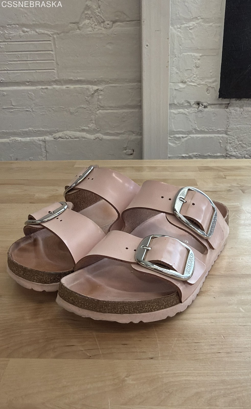 Birkenstock Arizona Big Buckle Rose Patent Leather Sandals Size 41 W10 M8