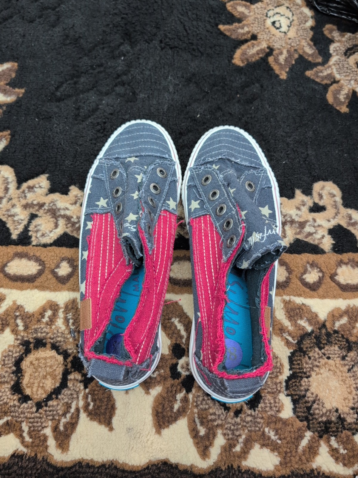 Blowfish Malibu Women’s Slip On Sneaker Shoes US Size 8.5 American Flag