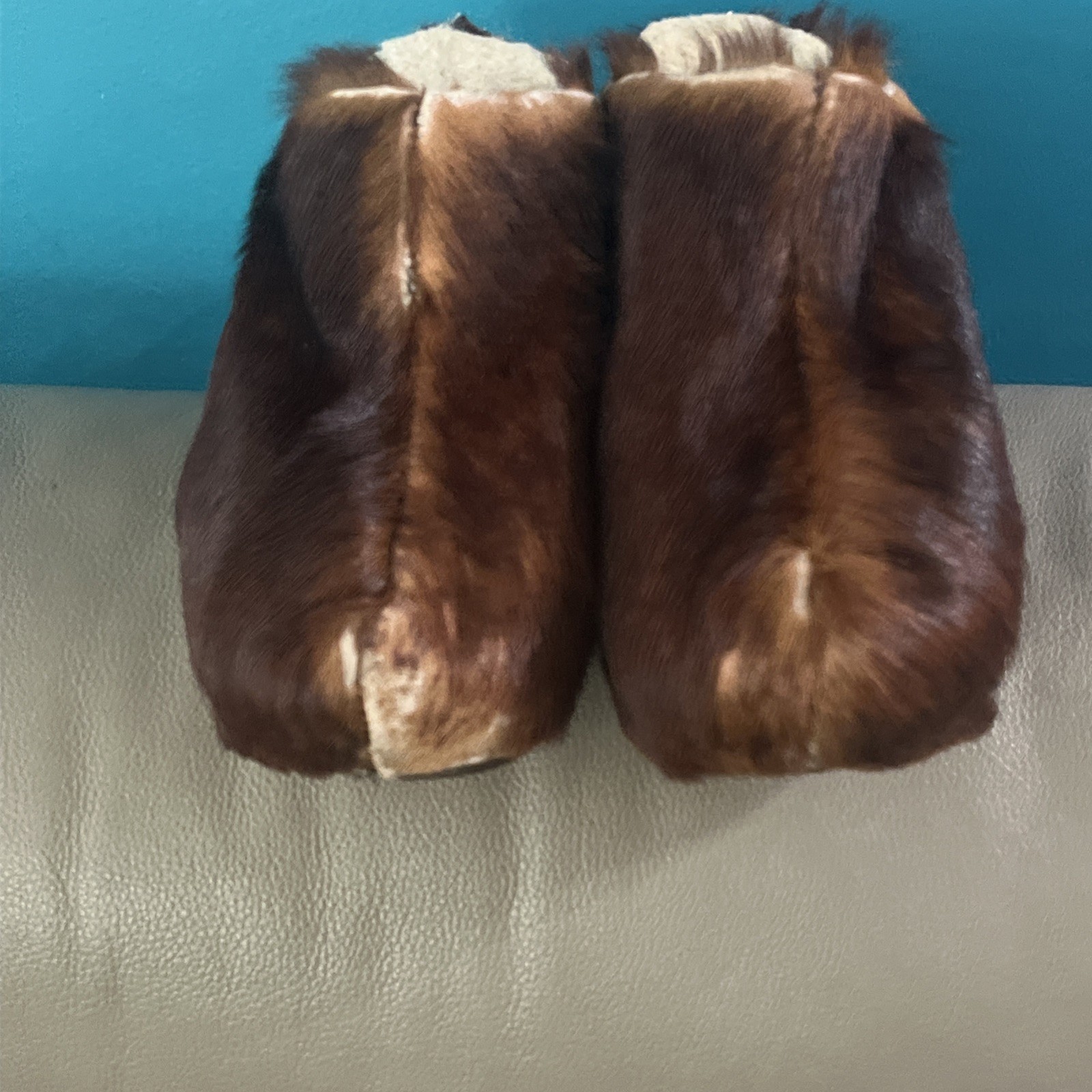 Vintage Cow Fur Winter Ski Clogs Diadora SOK 70s Italy Apres Size 37