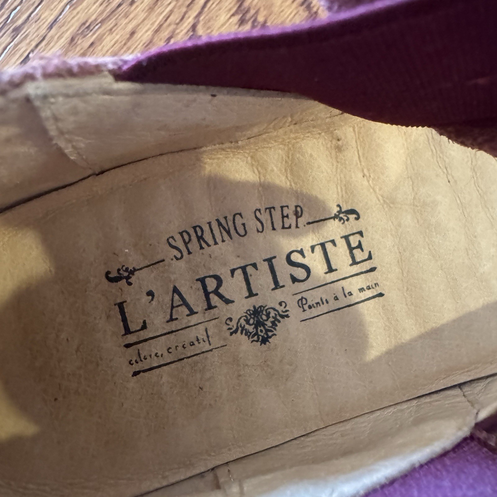 Spring Step L’Artiste Talulla 39 Women’s Shoes 8.5 Burgundy Floral Ballet Flats