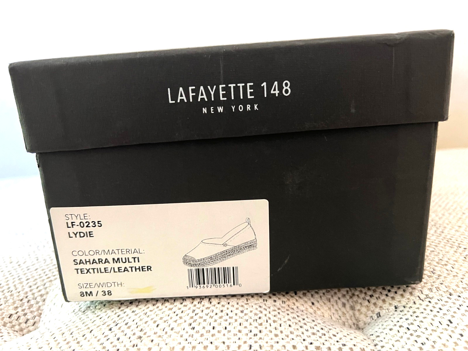 NEW Lafayette 148 Womens Sahara Textile Leather Espadrille Designer Shoes 8M NIB