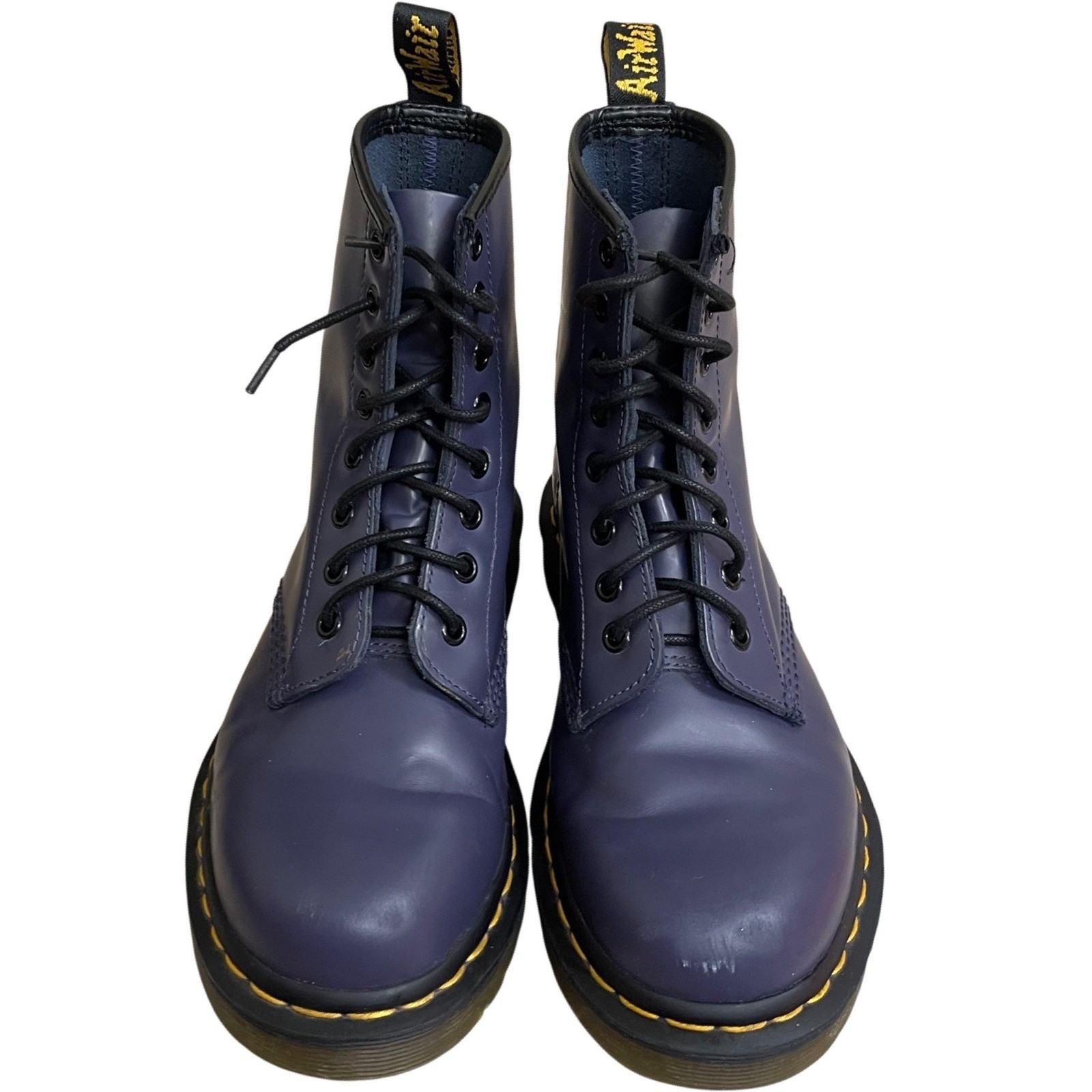 Dr. Martens 1460 Purple Smooth Leather 8-Eye Lace Up Combat Boots Womens 7