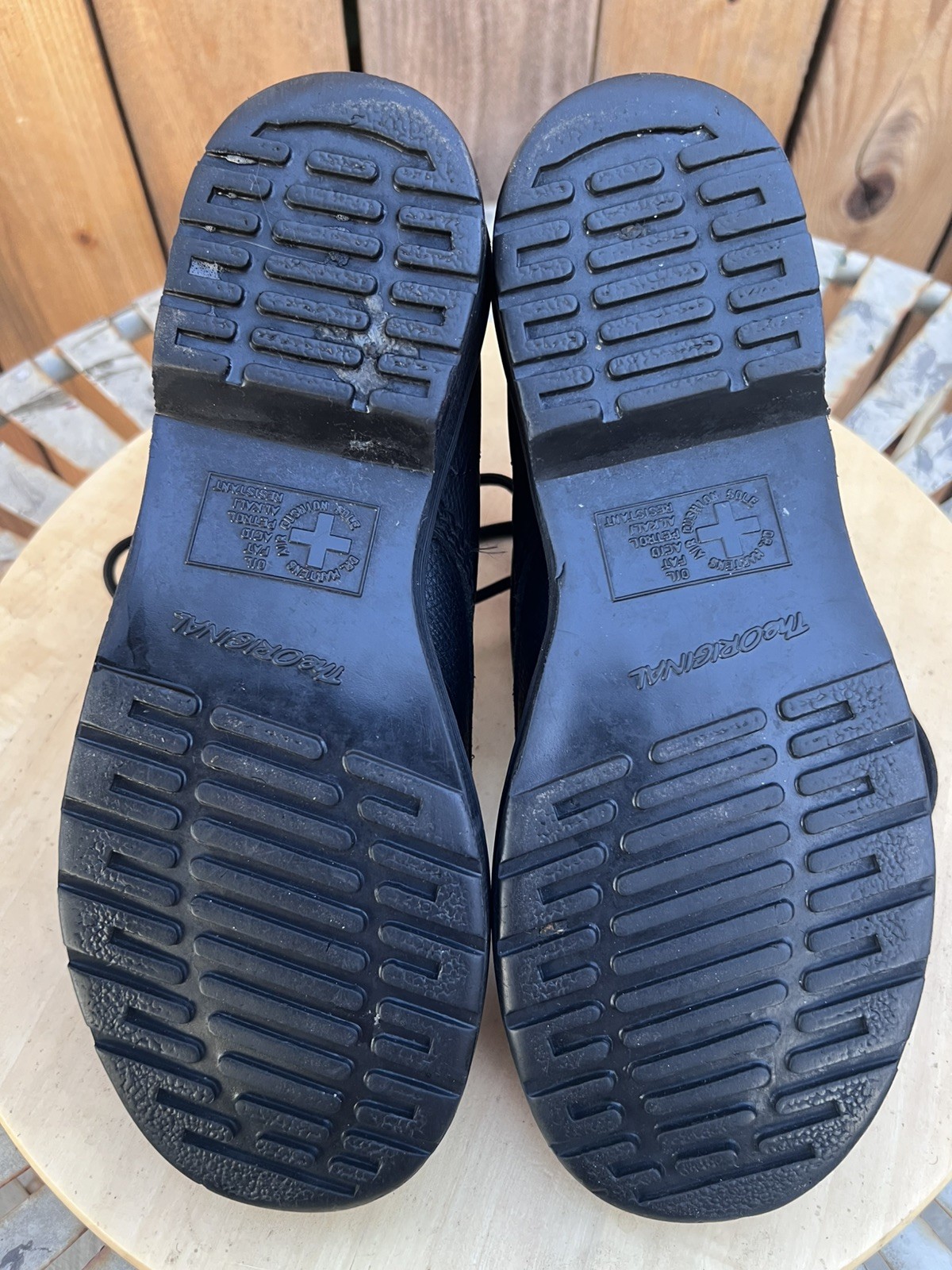 Dr. Martens 1460 Pascal Mono Women’s Sz 8 Black Virginia Leather Lace Up Boots