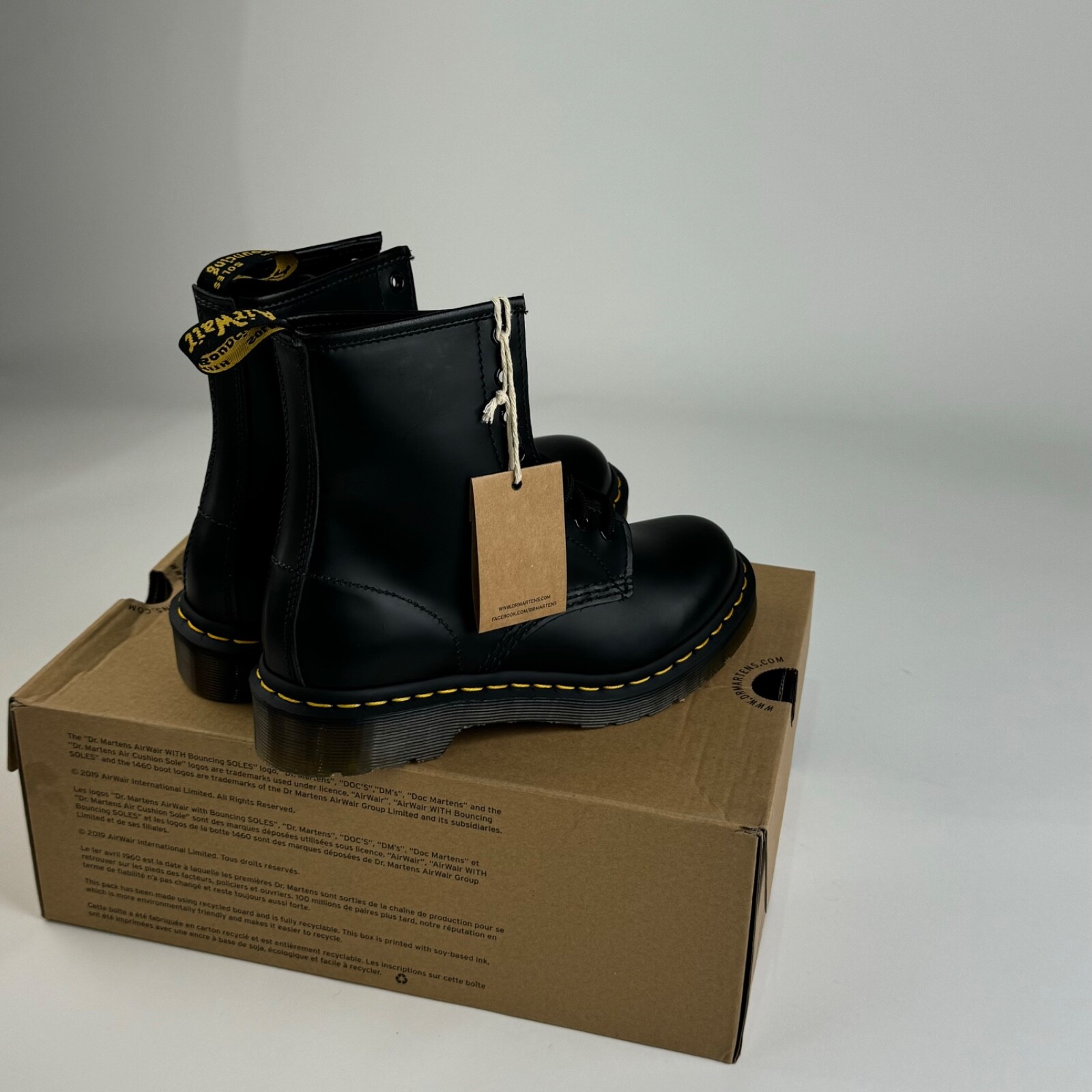 Dr. Martens 1460 W Women’s Black Smooth Leather Boots 11821006 Brand New
