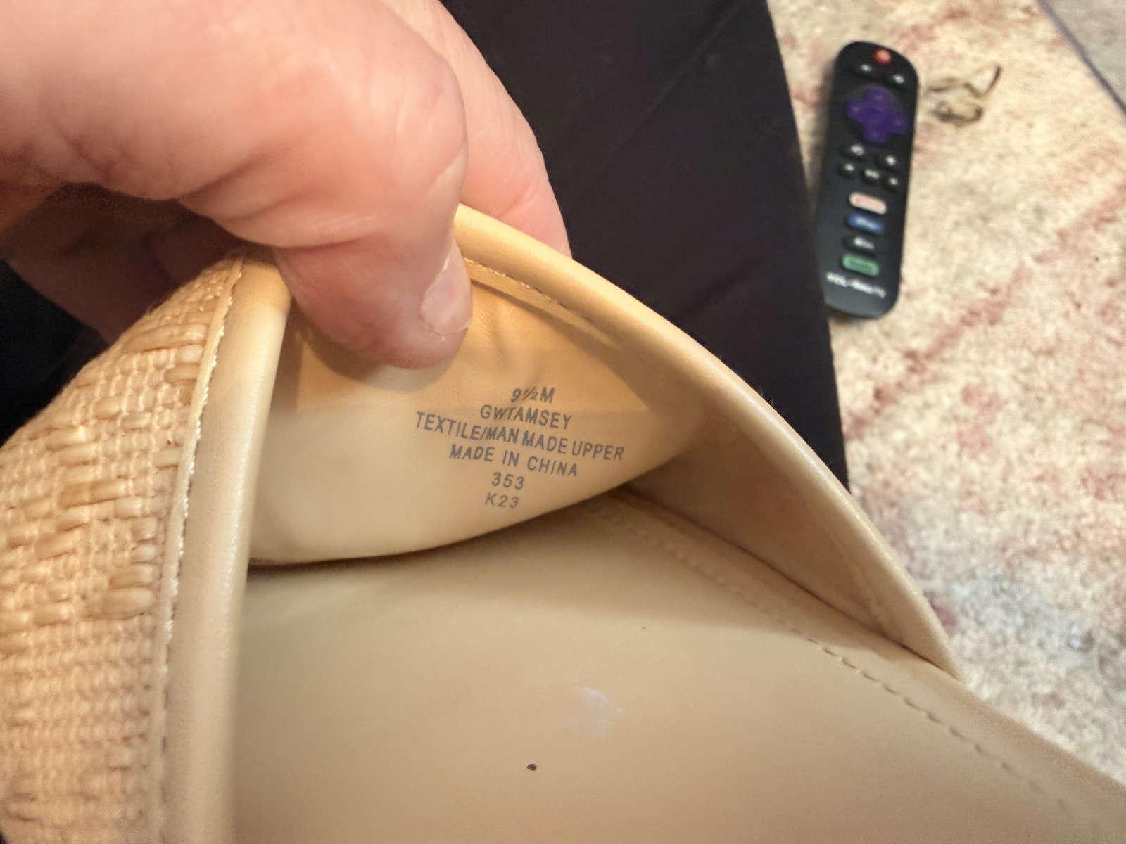 GUESS Beige Logo Slide Sandals Slip-On Slip Resistant Textile Upper 9.5 Women
