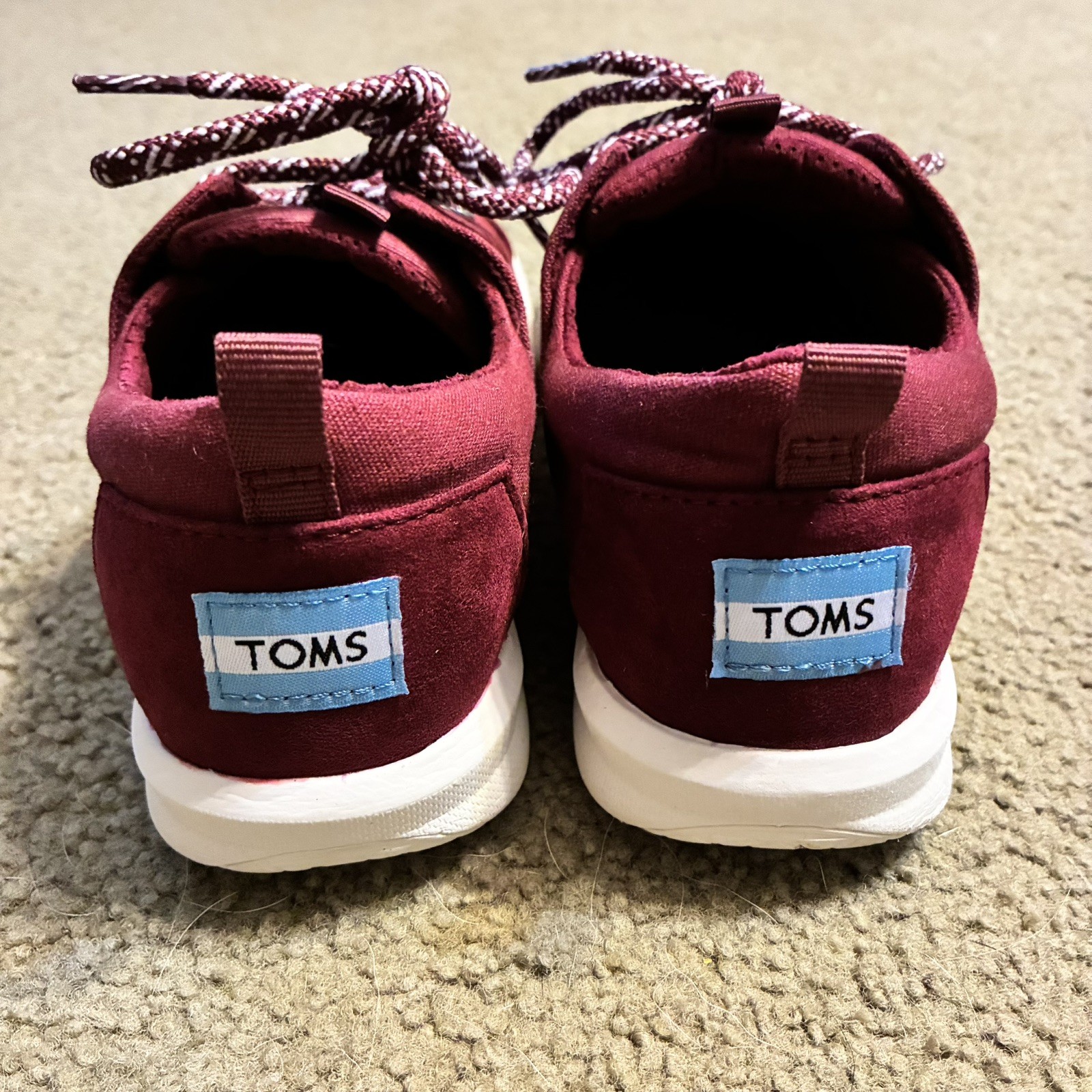 TOMS Del Rey Lace Up Women’s Size 7 Sneakers Casual Walking Tennis Shoes