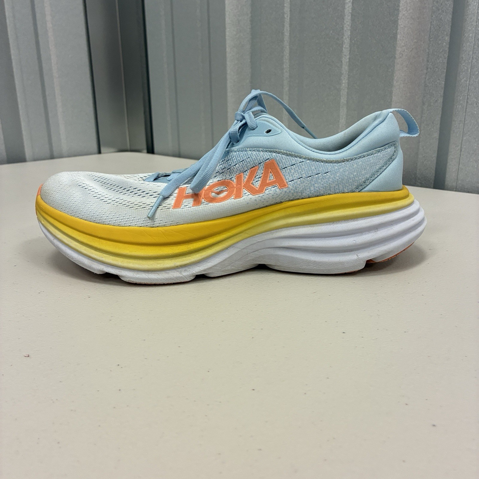 Hoka One One Bondi 8 Summer Song Blue Running Shoe Women Size 9.5 B 1127952 SSCA