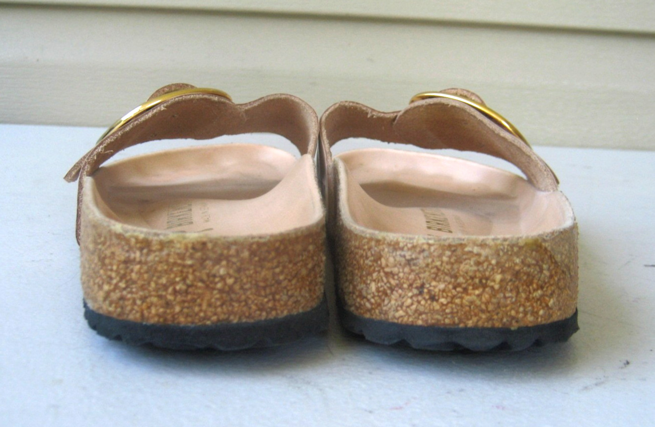 BIRKENSTOCK Madrid Big Buckle Leather Beige Sandals Size 40 / 9 N EXCELLENT