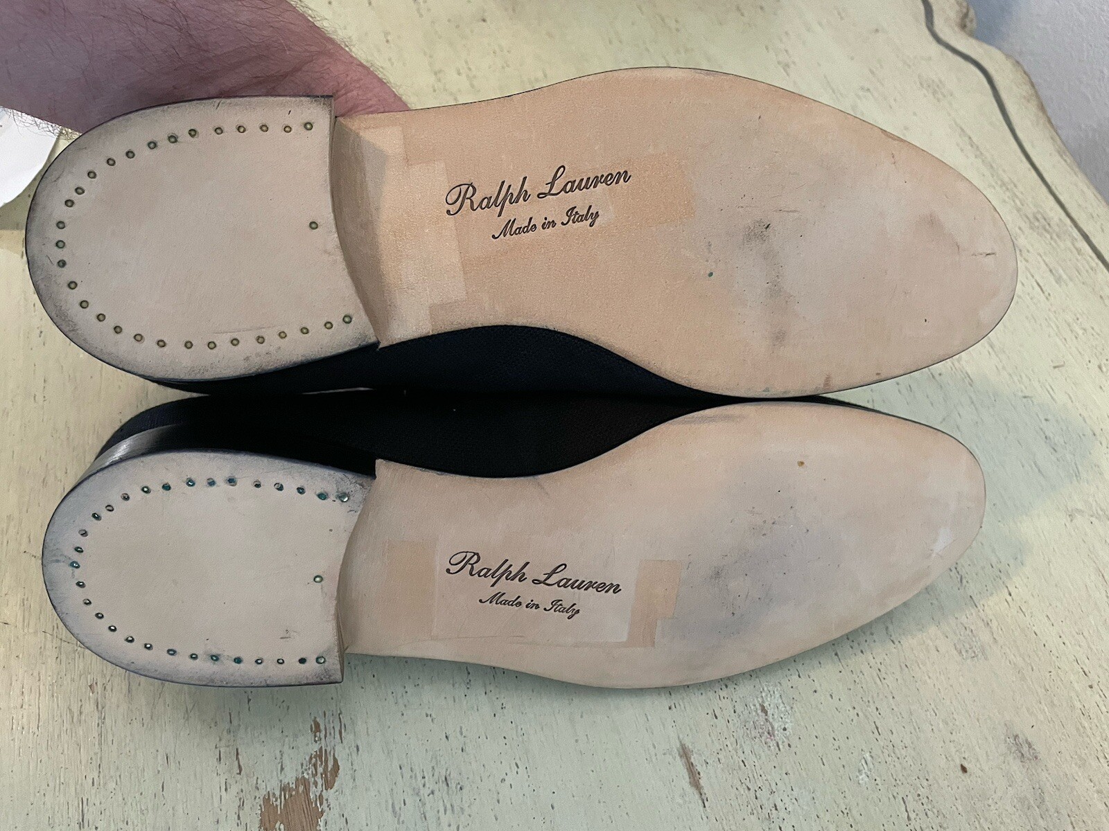 Ralph Lauren Collection Made in Italy Alonzo Smoking Loafer in Black 7 E $695