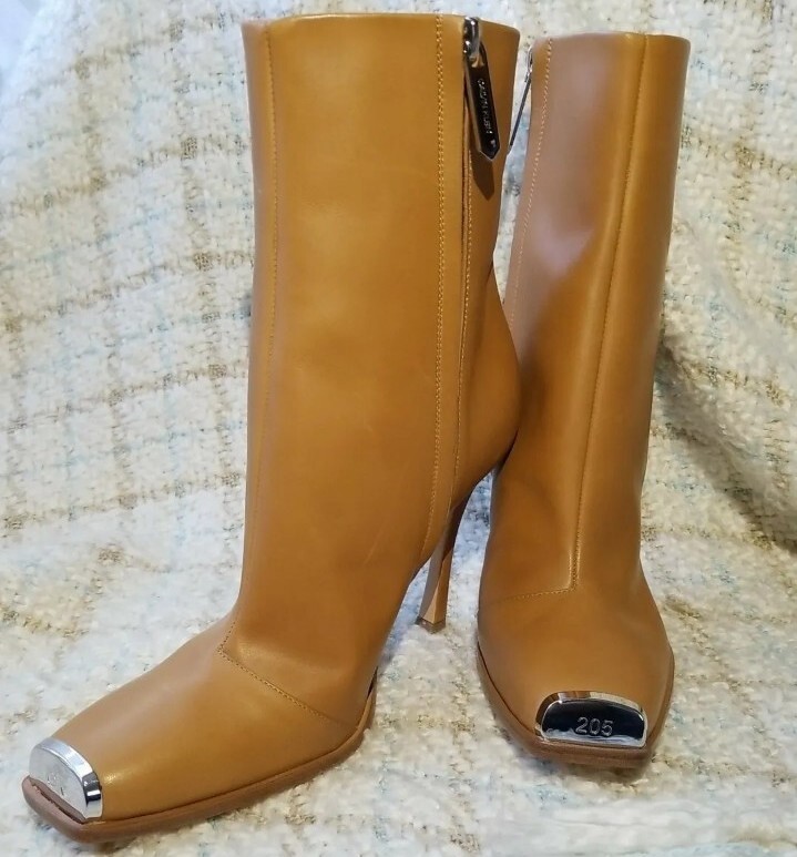 WILAMIONA METAL-TRIMMED High Heel ANKLE BOOTIE CALVIN KLEIN 205W39NYC SIZE 37.5