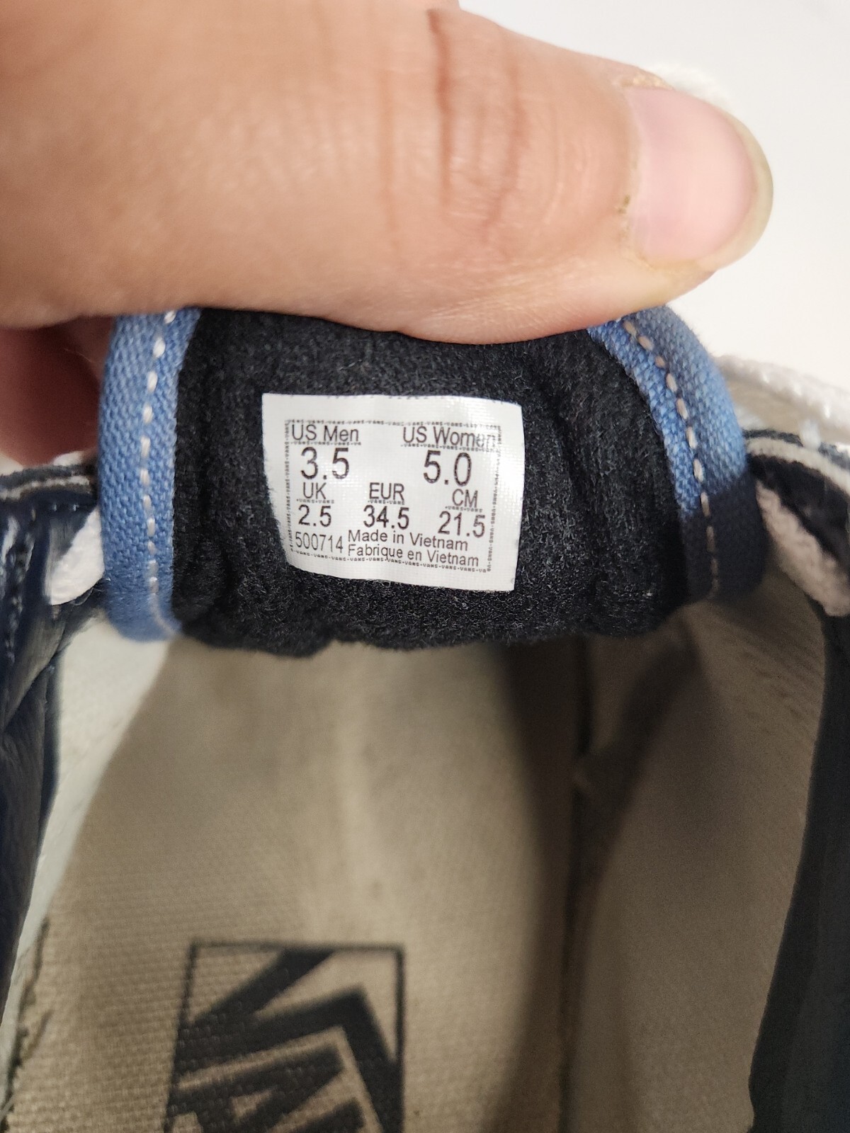 Vans Old Skool Acid Denim Skateboard Sneakers Shoes Blue Size Women 5 Men 3.5