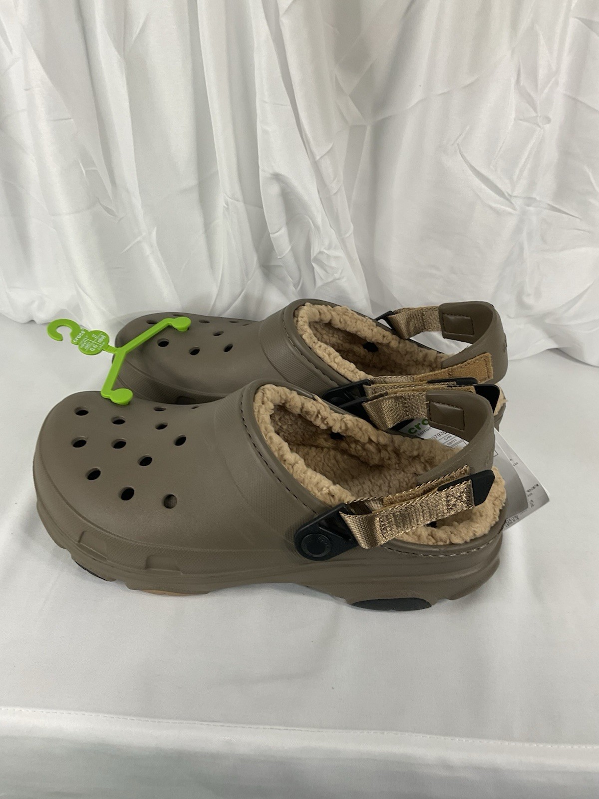 Crocs All Terarain Clogs Unisex with lining Slip On Shoes M9/W11 NWT Taupe