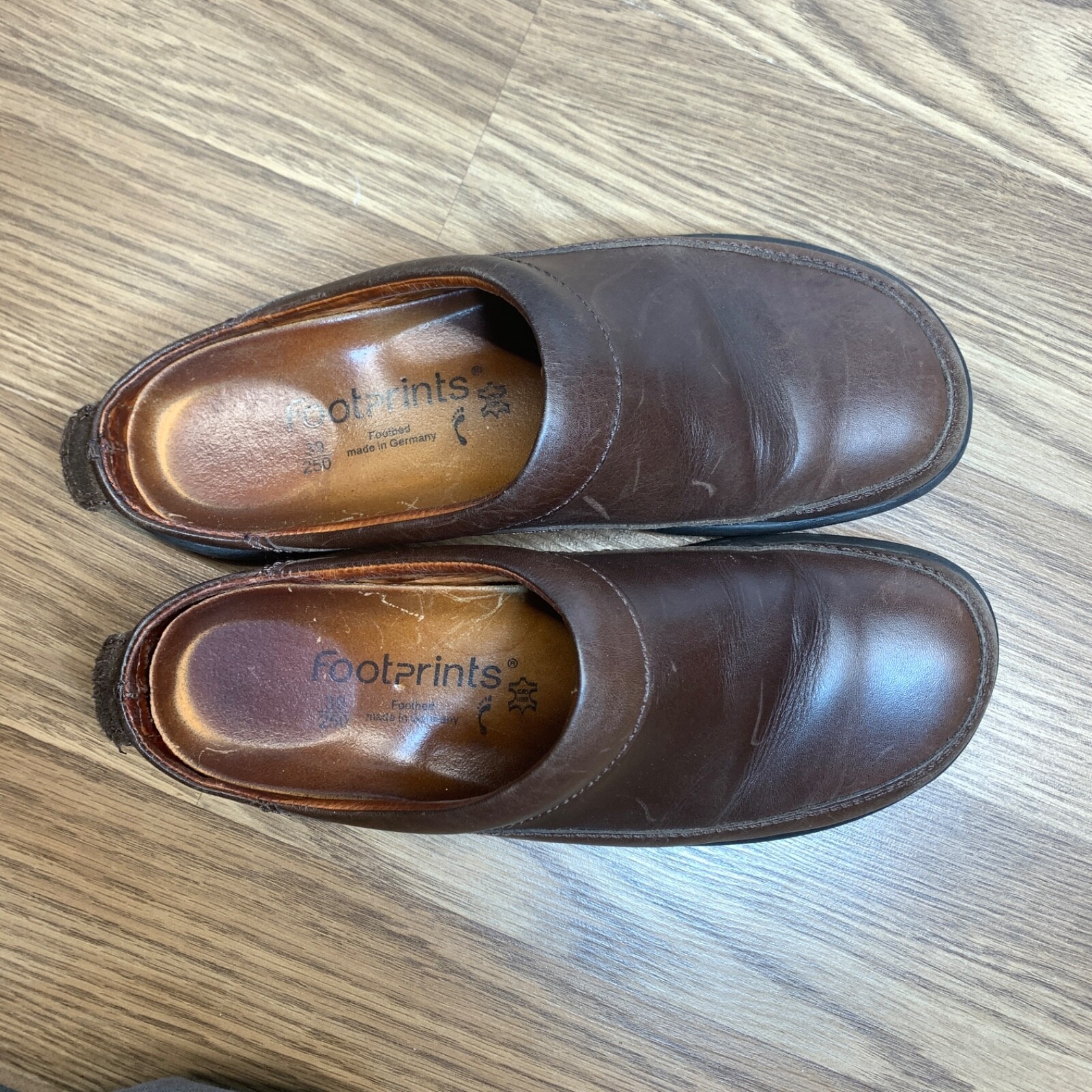 FOOTPRINTS Brown Leather Ashby Slip On Mules Shoes Women’s US 8 EU 39 Narrow