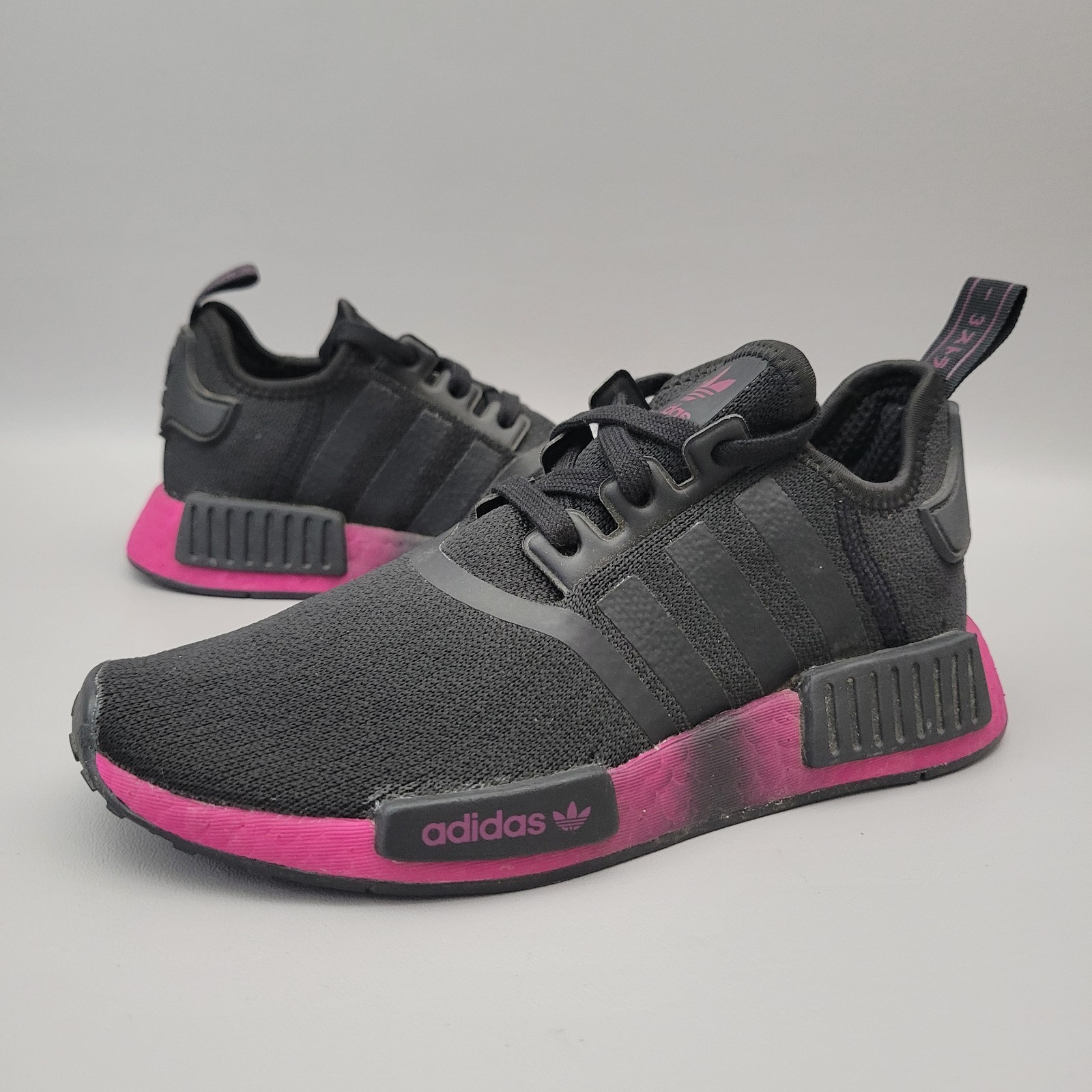 Adidas NMD_R1 Black Power Berry Running Gym Sneakers Womens Size 6.5