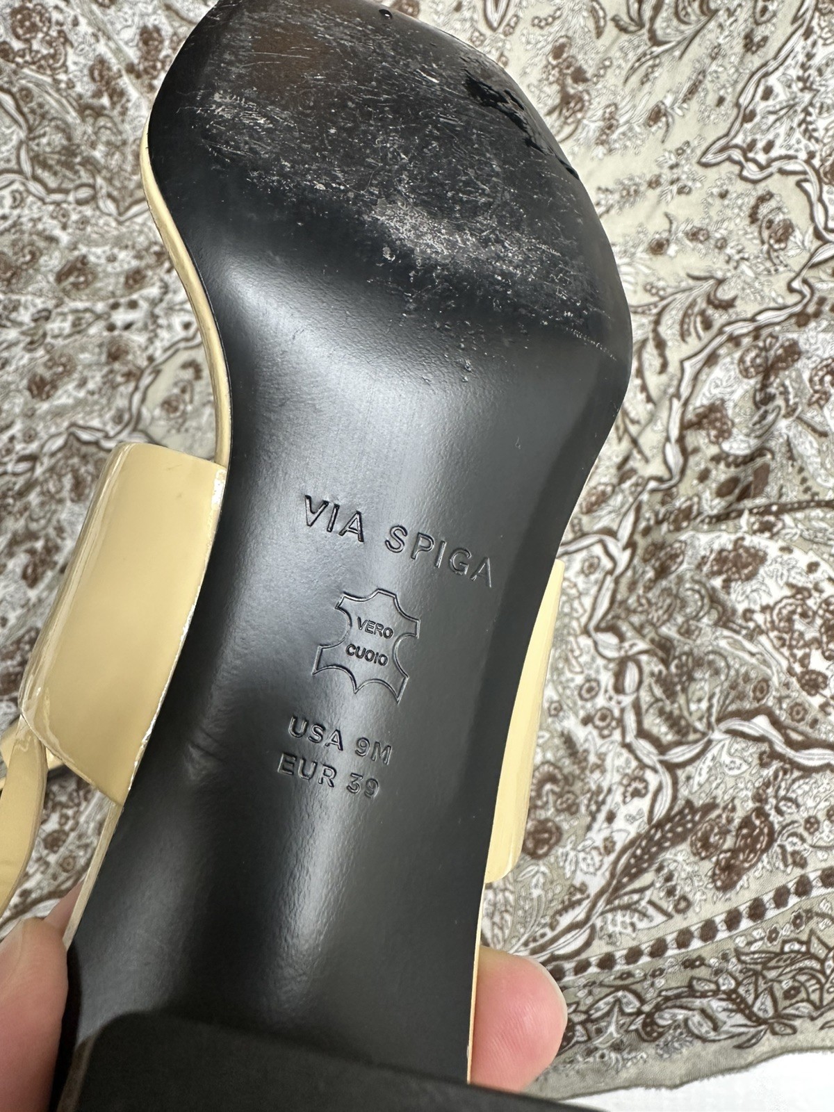 Via Spiga Women Leather Slingback Heeled Sandals Size US 9 M EU 39