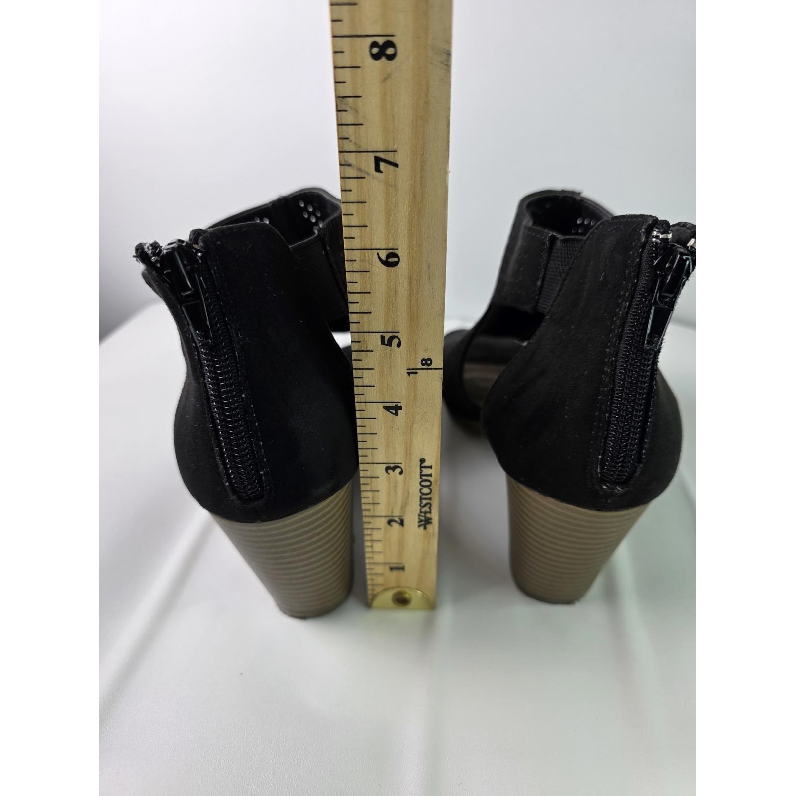a.n.a A New Approach Women’s Wedge Sandals Black Back Zipper Size 10