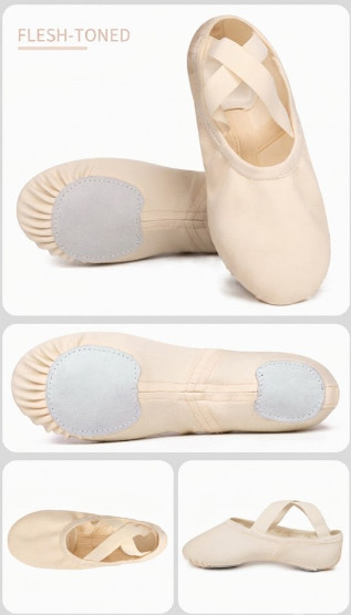 Stretch Canvas BALLET Shoes Split Sole DANCE Flats Yoga Gymnastics Girls WOMEN