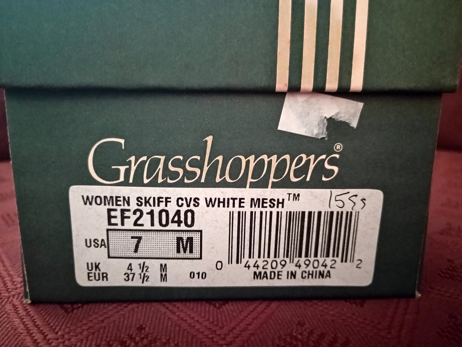 Grasshoppers Skiff CVS White Mesh Sneakers Size 7 M New In Box Breathable