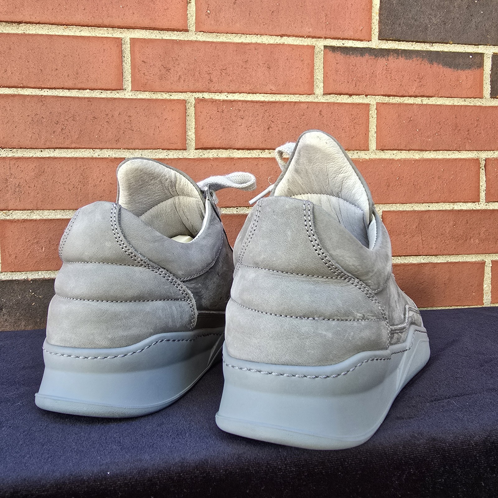Filling Pieces Gradient Gray Perforated Sneakers Size 39 EU Or US 9 Low Top