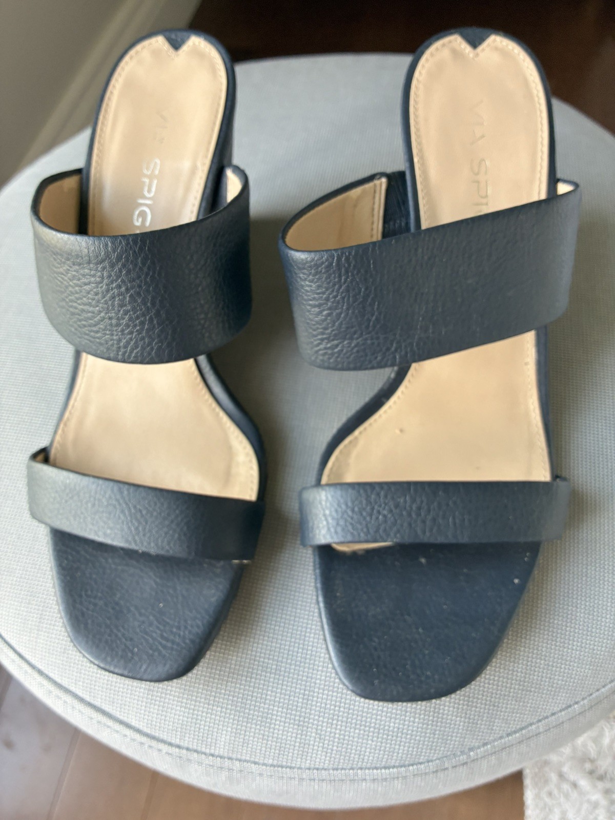 Via Spiga Navy Blue Sandals Size 7M VGC.